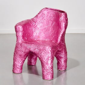 Chris Wolston, terracotta planter chair, 2017