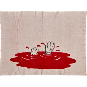 KAWS, cashmere blanket, 2019