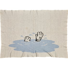 KAWS, cashmere blanket, 2019