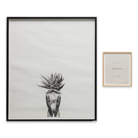 Contemporary artists, (2) graphite drawings