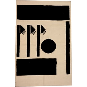 Silke Otto-Knapp, handwoven flatweave rug, 2018