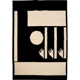 Silke Otto-Knapp, handwoven flatweave rug, 2018