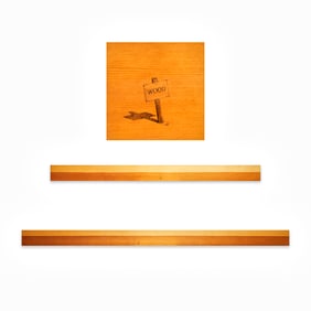 Ron Griffin, (2) ink and graphite on wood, 1997