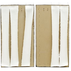 Rey Akdogan, acrylic on vinyl pinned to board