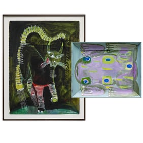 Karen Barbour, (2) paintings, 2020-2021