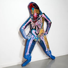 Contemporary School, large mixed media on wood