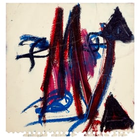 Dan Asher, oil stick on arches paper, 1980