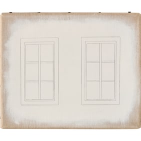 Ugo Rondinone, graphite and gesso on linen, 2017