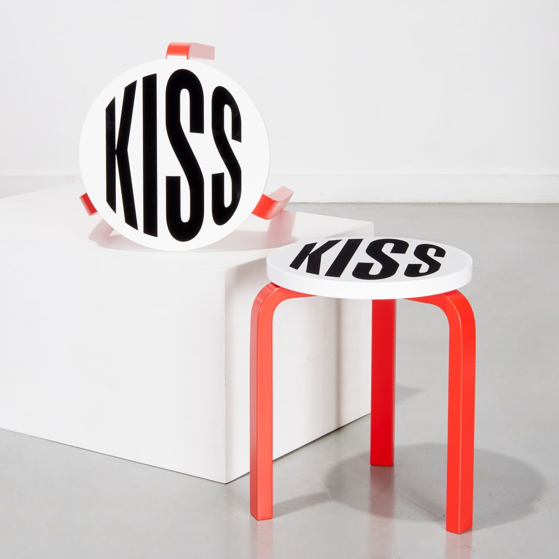 Barbara Kruger, (2) Artek Aalto Stool 60 - Kiss (1 of 6)