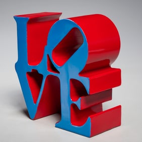 Robert Indiana, polystone sculpture, 2018
