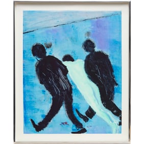 Sanya Kantarovsky, monotype on paper, 2018