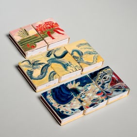 Alessandra Risi, (8) miniature paintings, 2023