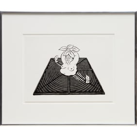 Ebecho Muslimova, ink on paper, 2016