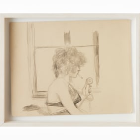 Angela Dufresne, graphite drawing on paper