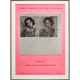 Andy Warhol (after), large exhibition poster, 1991