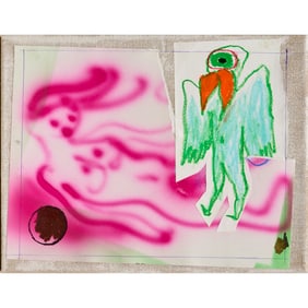 Daniel Boccato, mixed media painting, 2018