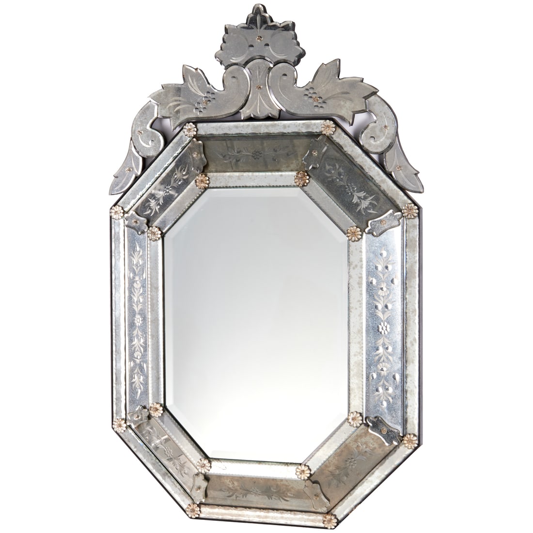 Large vintage Venetian glass mirror (1 of 6)