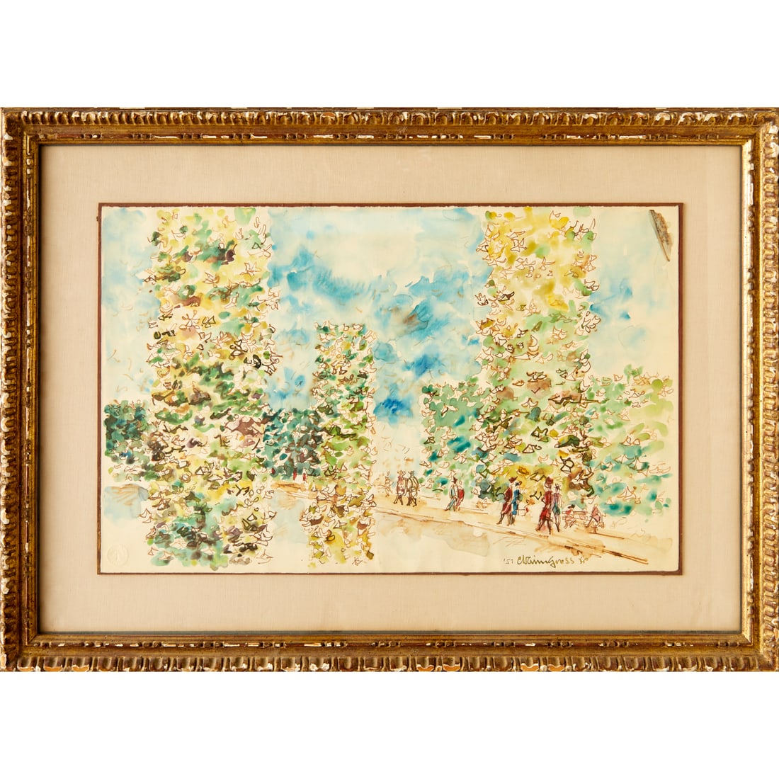 Chaim Gross, watercolor on paper, 1951 (1 of 9)