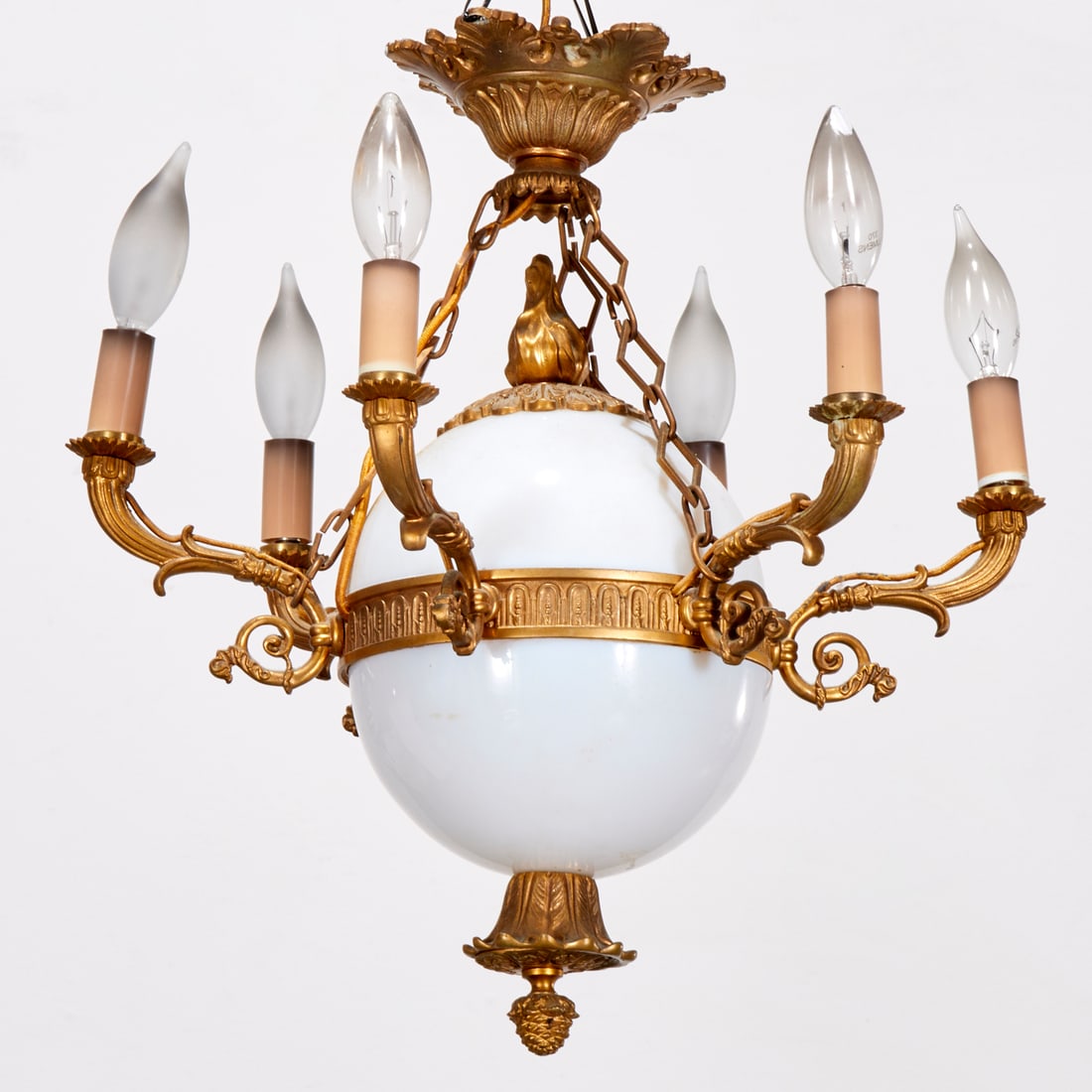 Charles X style opaline glass chandelier (1 of 5)