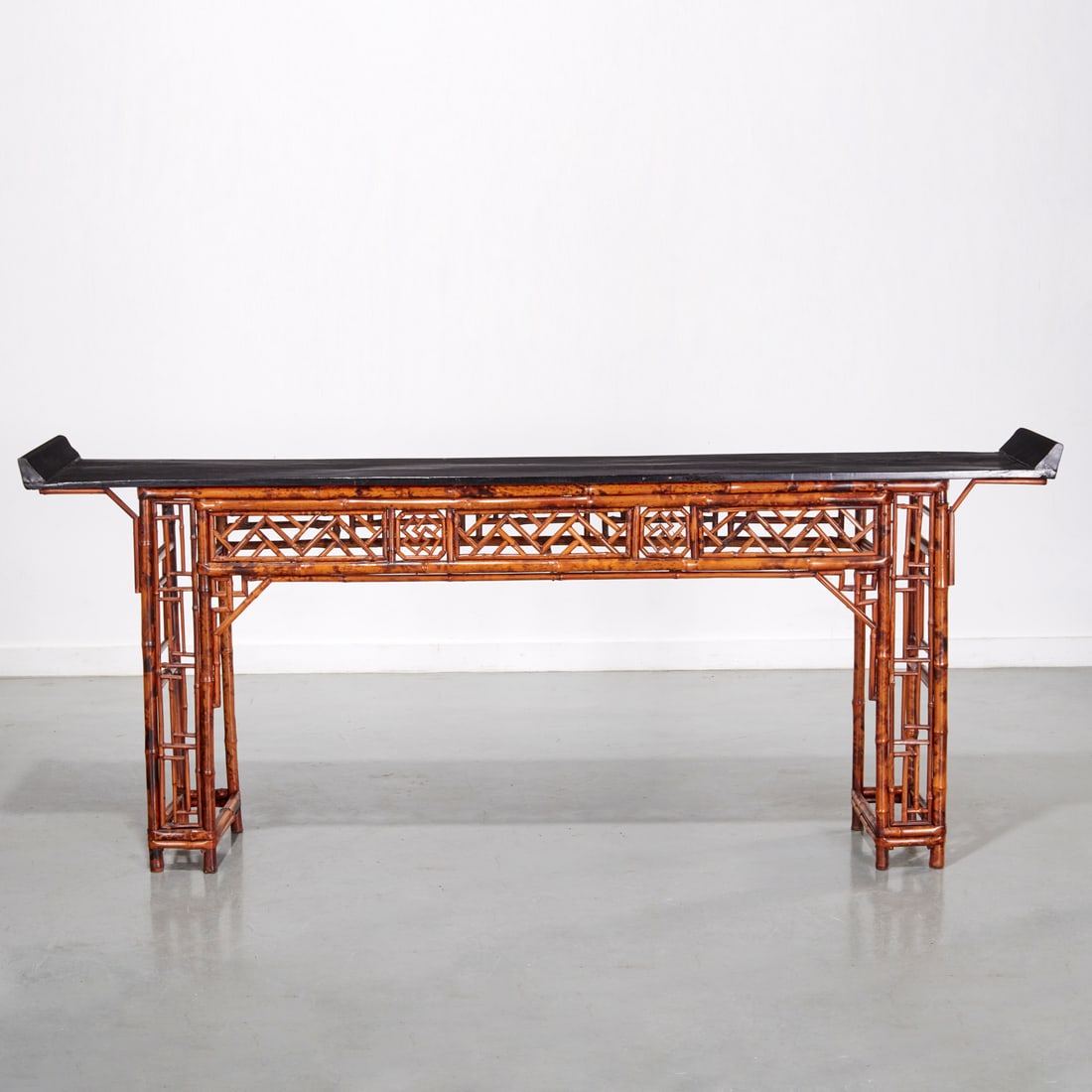 Brighton Pavilion style bamboo and lacquer console (1 of 8)