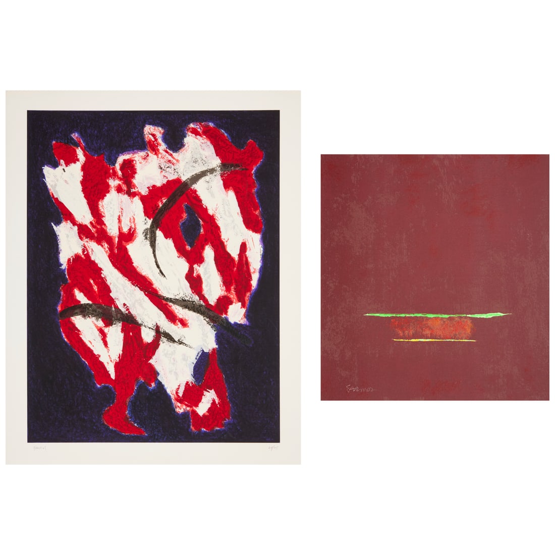 Theodoros Stamos, (2) signed screenprints (1 of 8)