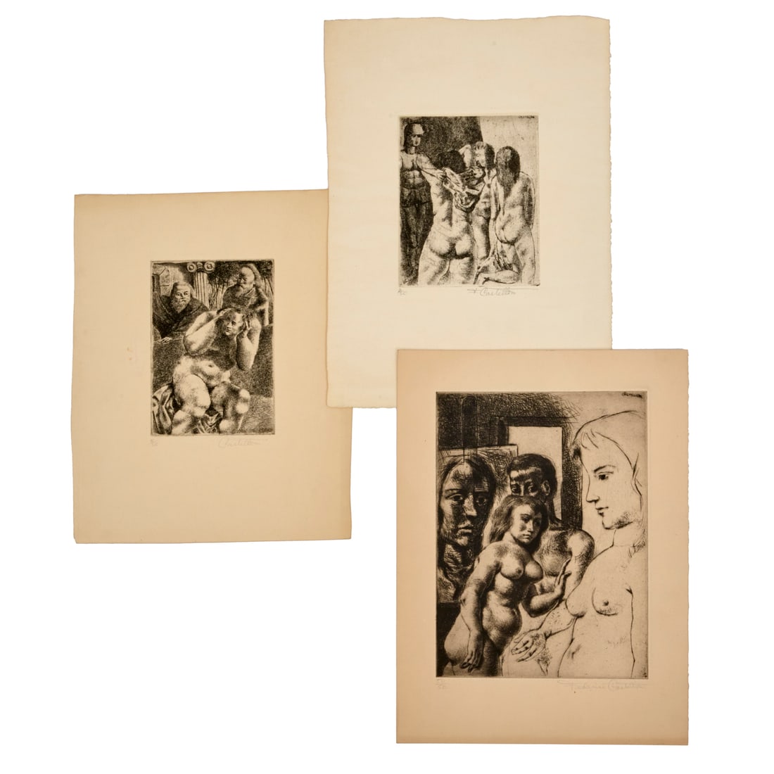 Federico Castellon, (3) etchings (1 of 7)