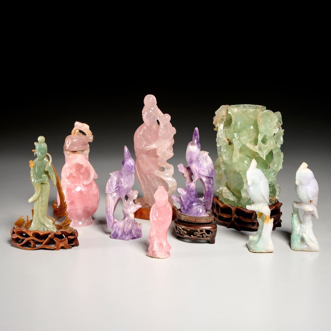 Atique Chinese jade & quartz carving collection (1 of 8)