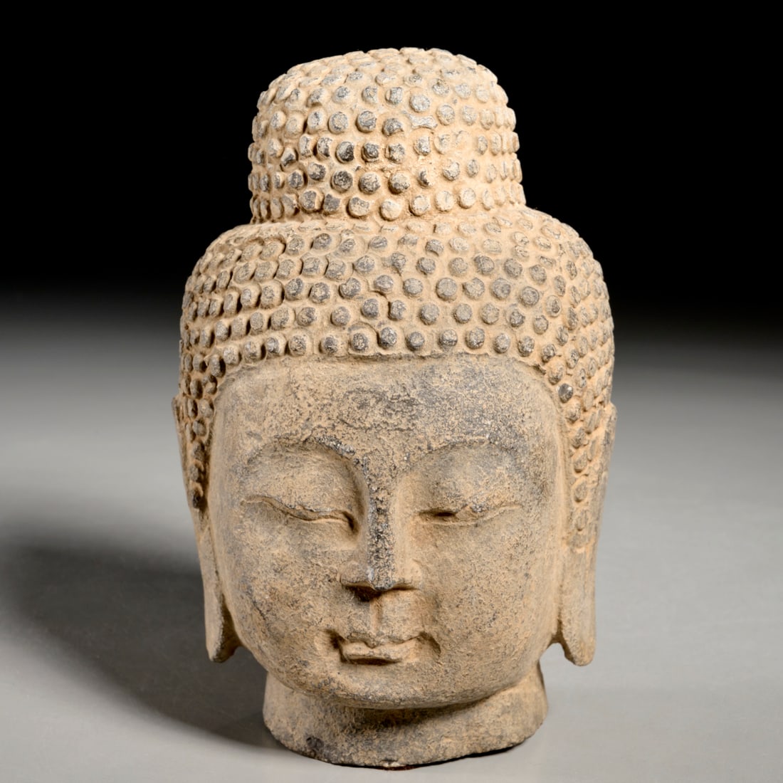 Chinese Ming style carved stone Buddha head (1 of 6)