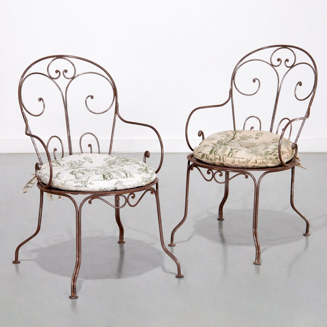 Pair vintage French garden/cafe chairs (1 of 8)