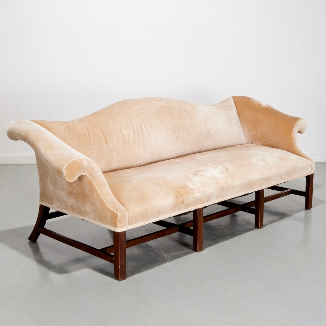 George III style camelback sofa (1 of 7)