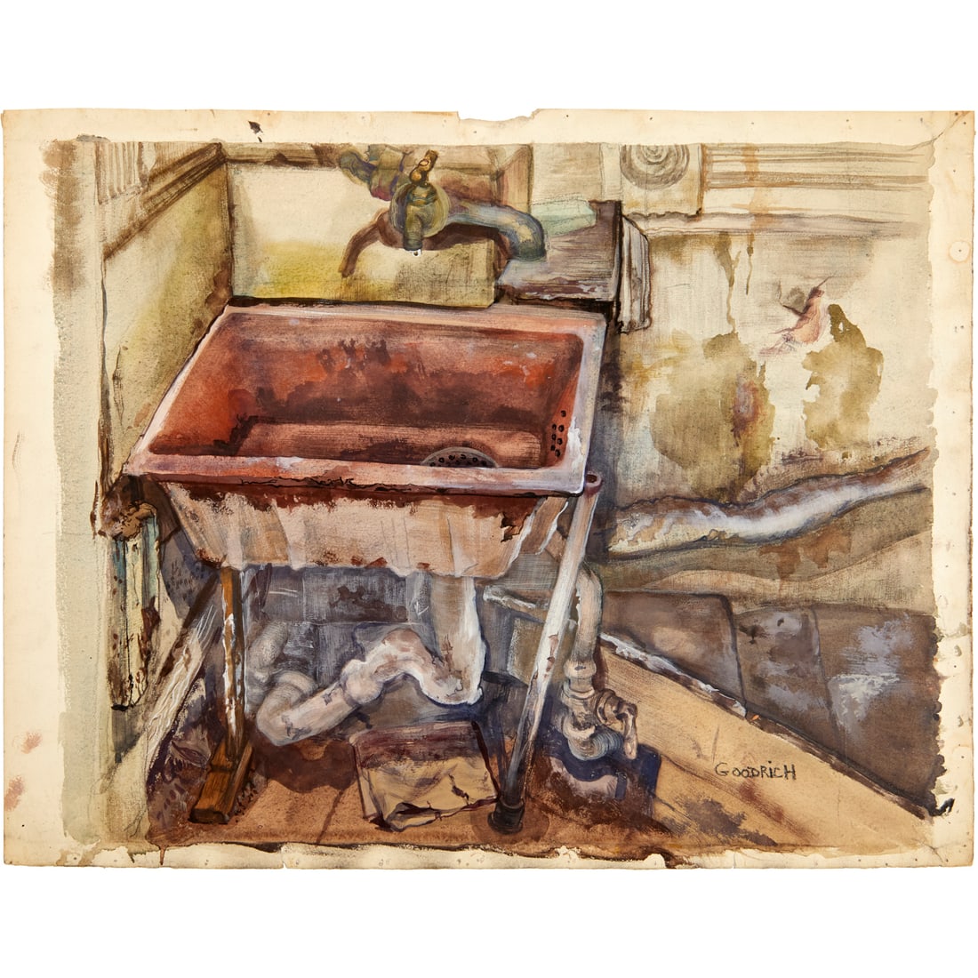 Gertrude Goodrich, watercolor on paper (1 of 7)