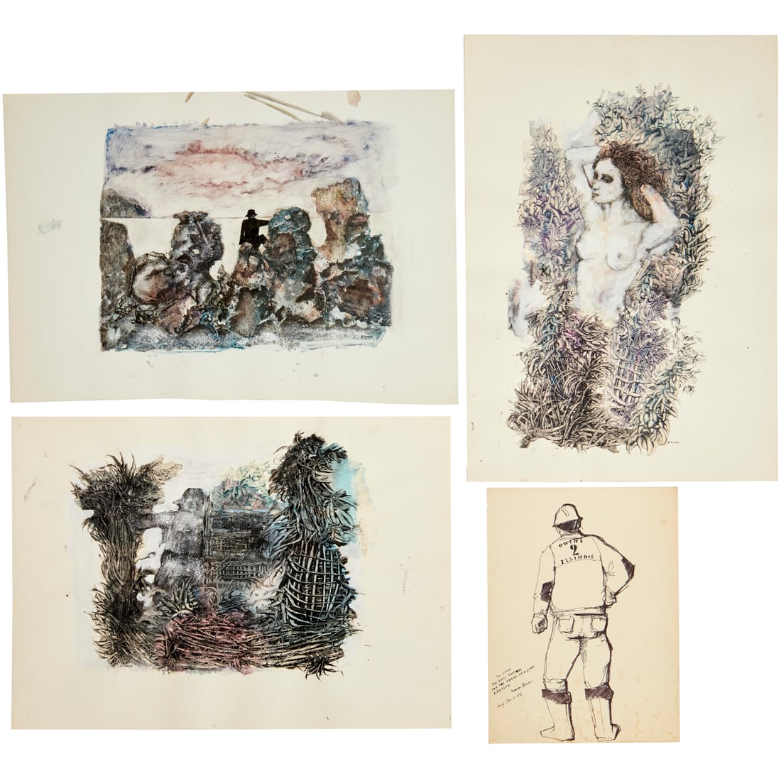 Franco Minei, (4) works on paper (1 of 9)