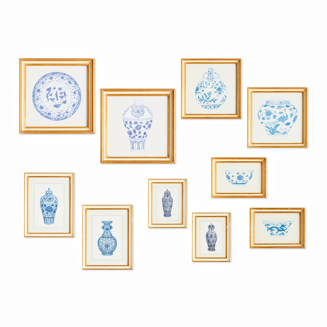 Antique Chinese porcelain designs, (10) prints (1 of 6)