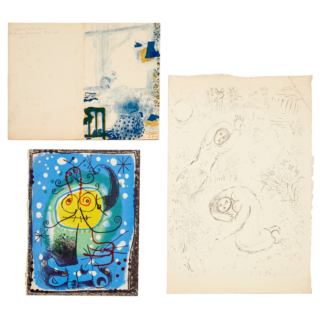 (3) Modernist lithographs, incl. Miro & Vuillard (1 of 8)