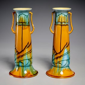 Pair Minton Secessionist vases