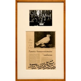 Peace Conference dove, signed Picasso, 1949