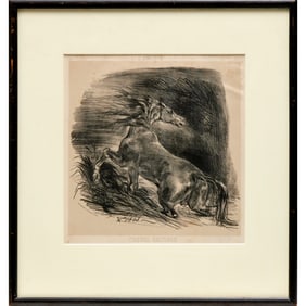 Eugene Delacroix (after), lithograph, 1865