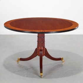 Baker round banded dining or center table