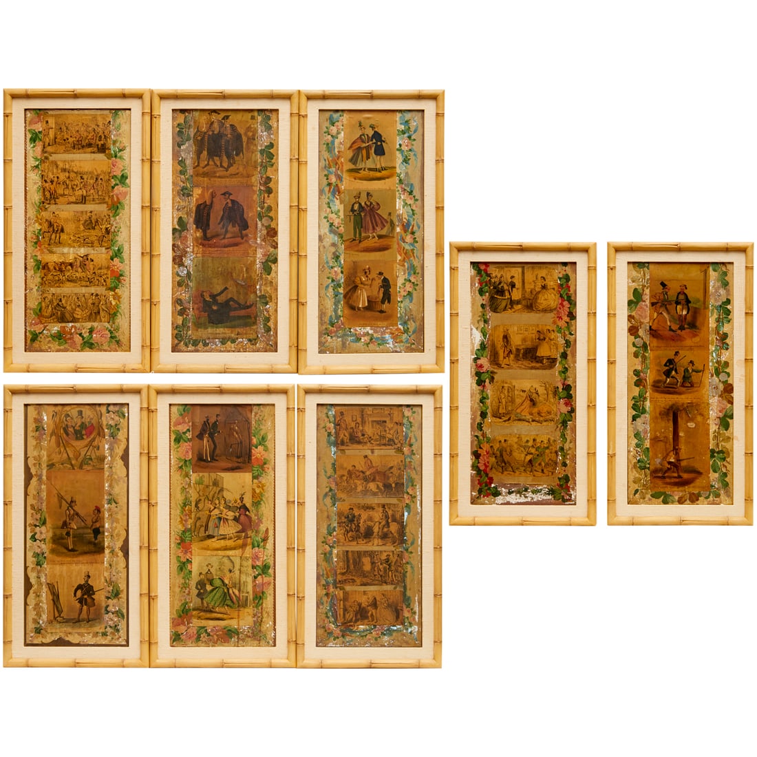 Set (8) Victoriana decoupage panels (1 of 9)