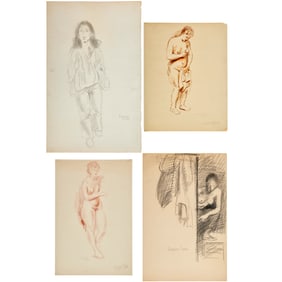 Raphael Soyer, (4) drawings