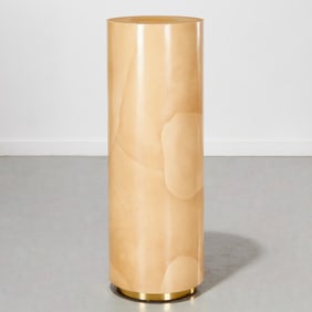 Karl Springer style lacquered pedestal