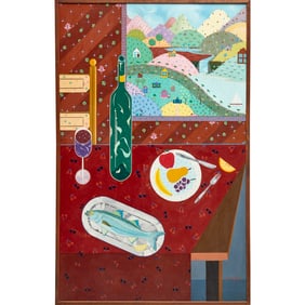 Steven Romm, large oil on canvas, 1973