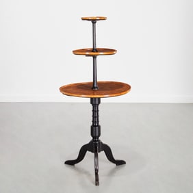 Baltic Karelian birch three-tier dumbwaiter