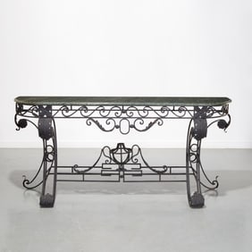 Louis XV style wrought iron console