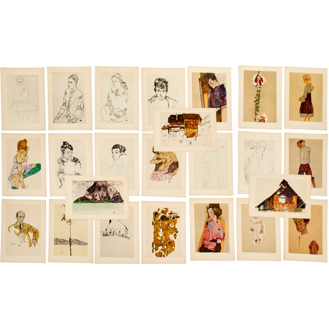 Egon Schiele Als Zeichner portfolio, 1951 (1 of 10)