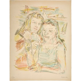 Oskar Kokoschka, signed lithograph, 1956