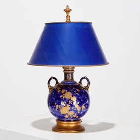 Royal Crown Derby porcelain vase lamp