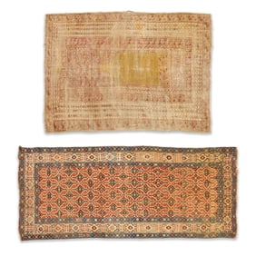 Antique Ghiordes prayer rug & Kuba long rug