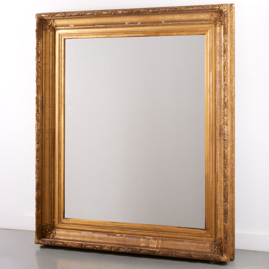 Large Victorian gilt gesso frame mirror (1 of 5)