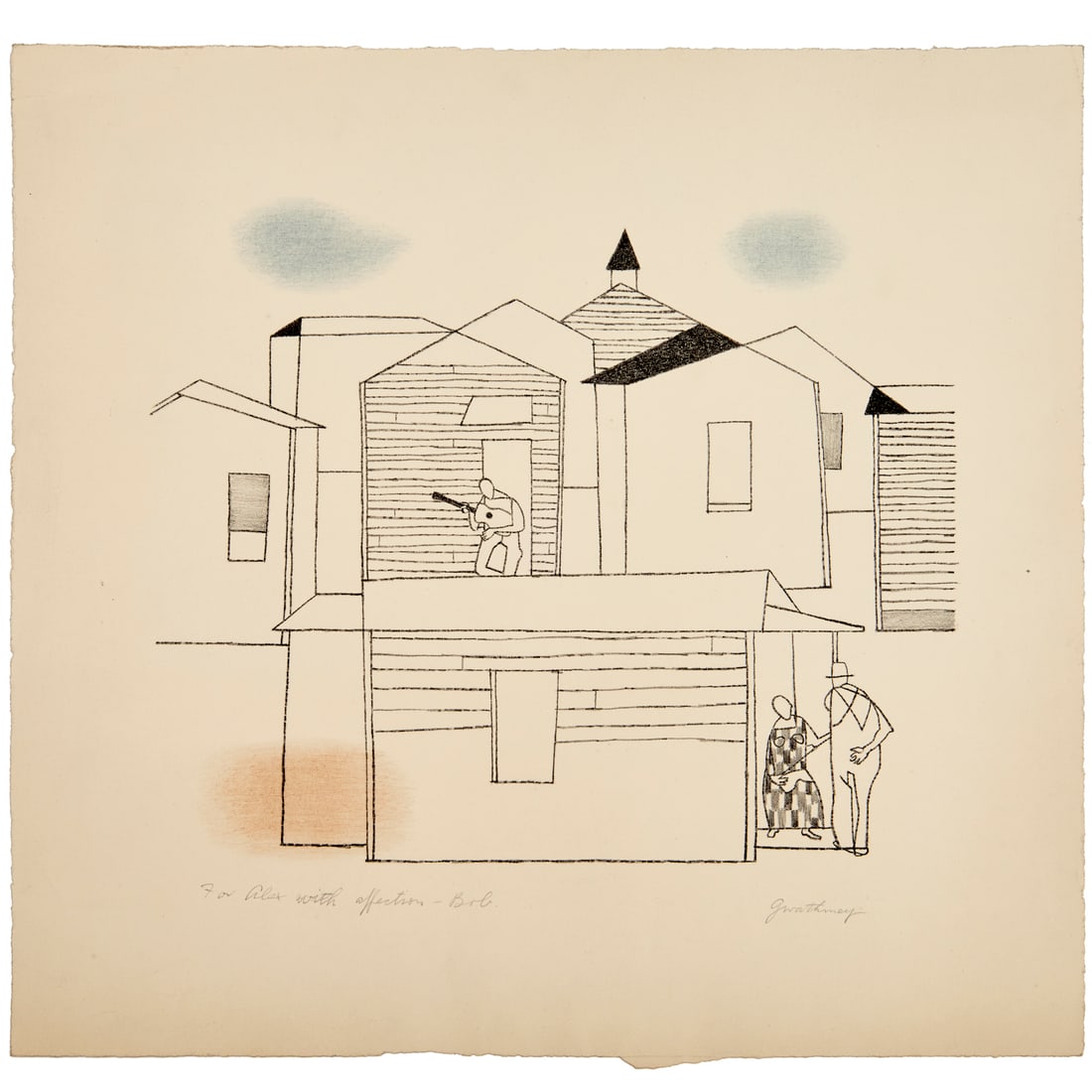 Robert Gwathmey, signed lithograph (1 of 6)